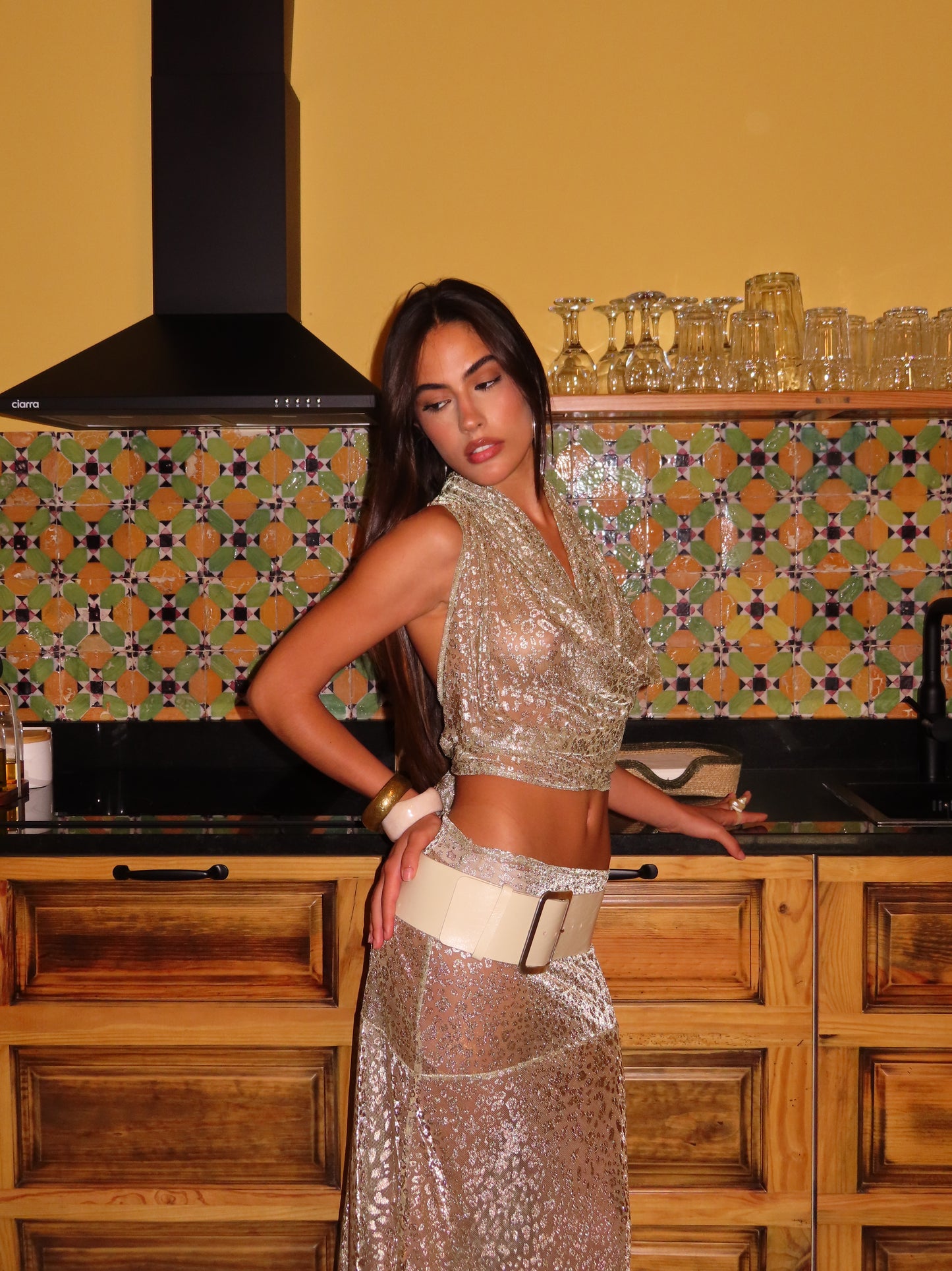Savage midi skirt